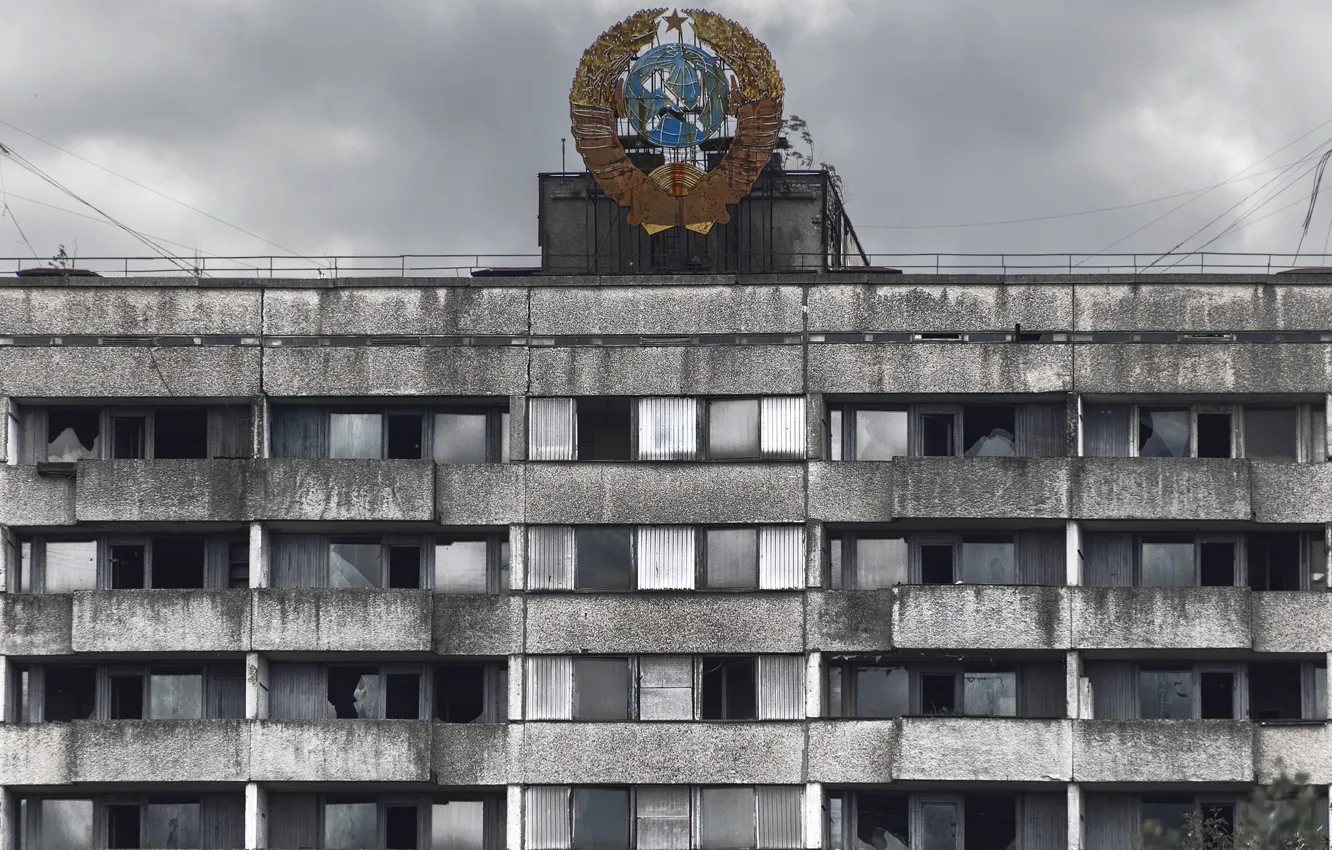 Фото обои дома, СССР, герб