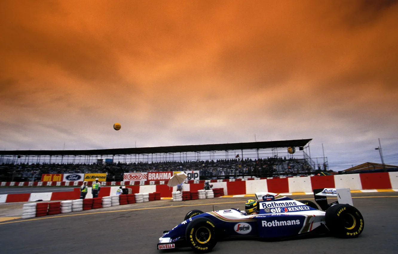 Фото обои Renault, Formula 1, Williams, Senna, FW 16, Прфиль