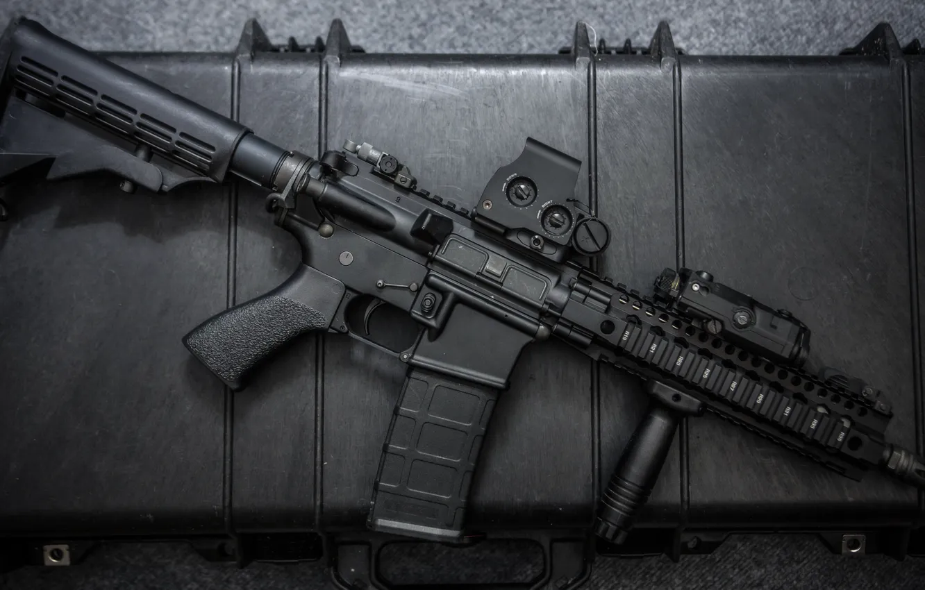 Фото обои metal, assault rifle, automatic rifle
