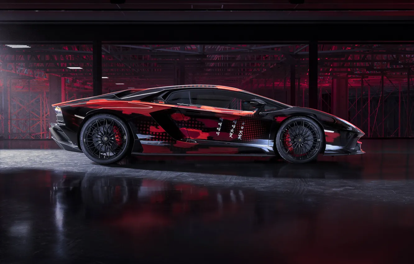 Фото обои Lamborghini, суперкар, 2020, Aventador S, Lamborghini Aventador S, by Yohji Yamamoto