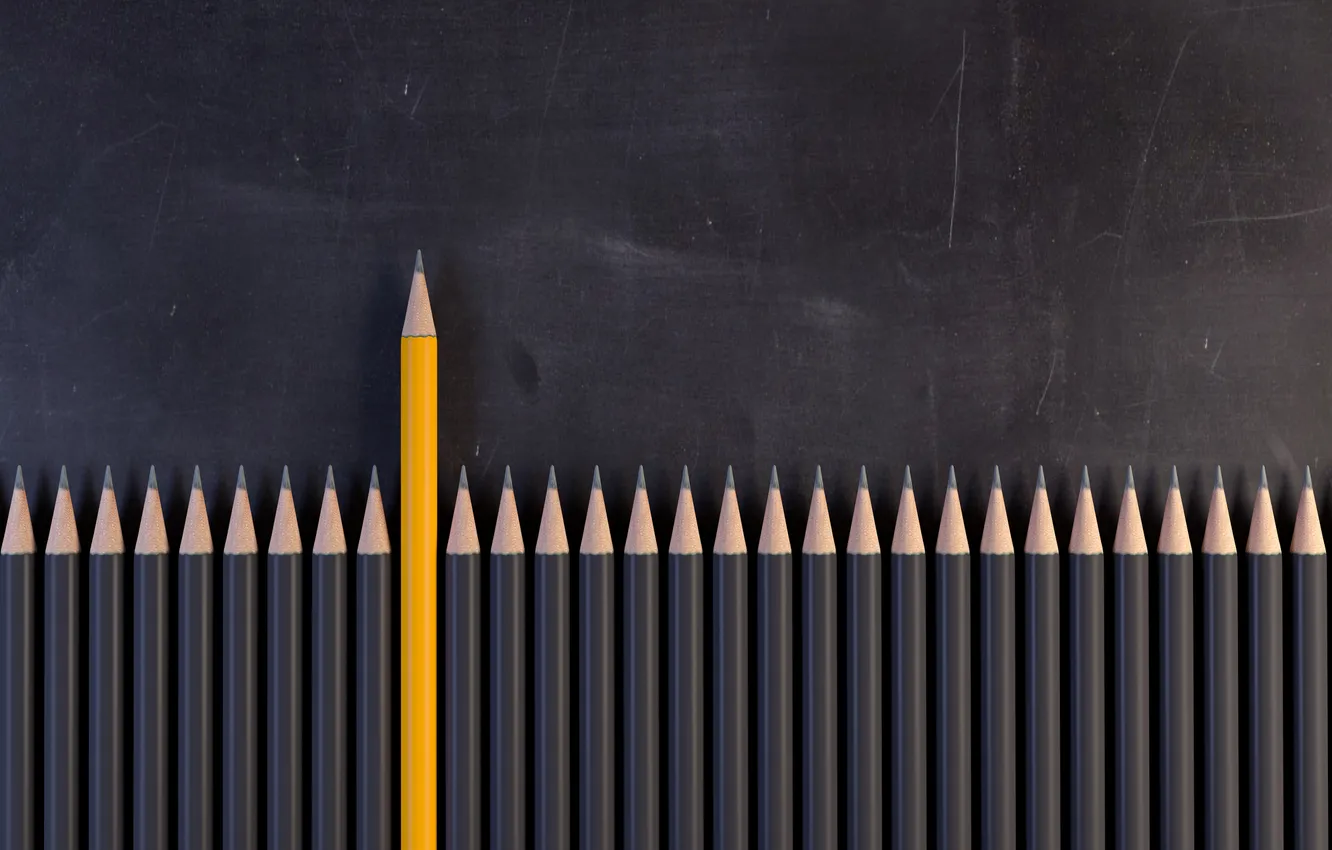 Фото обои black, yellow, different, pencils