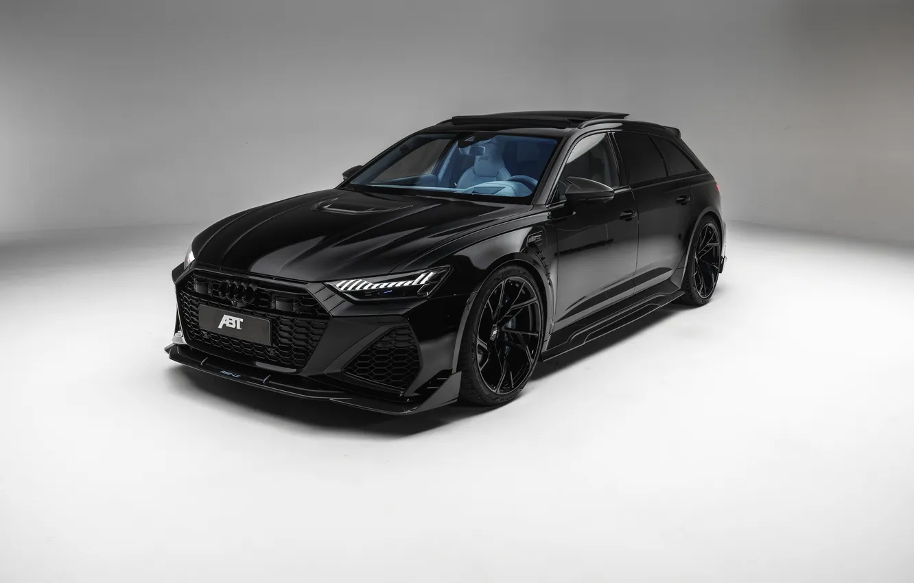 Фото обои Audi, Cars, ABT, Audi RS6, 2025, Legacy edition, Black cars