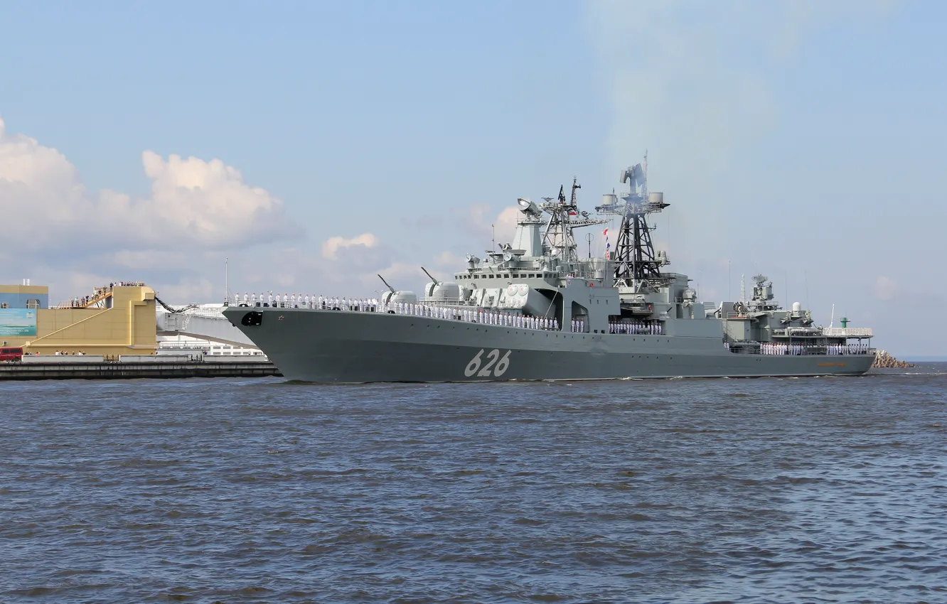Фото обои проект 1155, большой противолодочный корабль, вице-адмирал кулаков