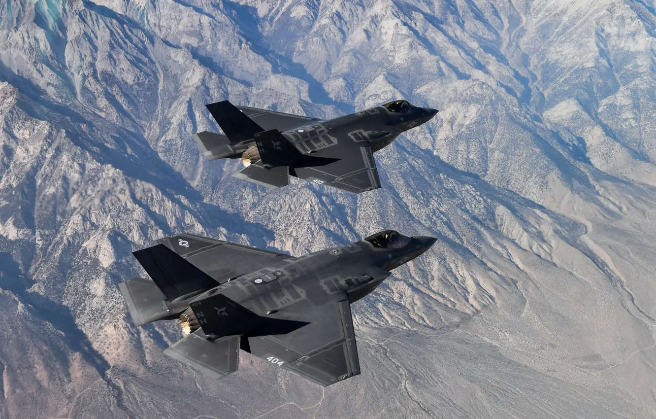 Фото обои Истребитель, US NAVY, F-35C Lightning II