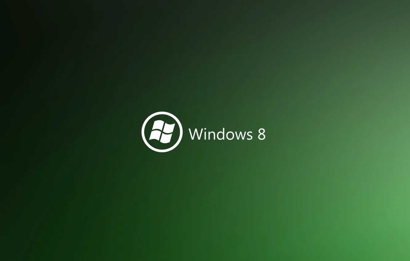 Фото обои green, logo, windows8, sistem