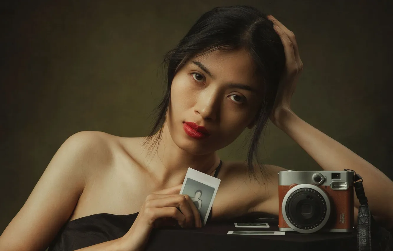 Фото обои взгляд, фотография, фотоаппарат, азиатка, Hoang Viet Nguyen