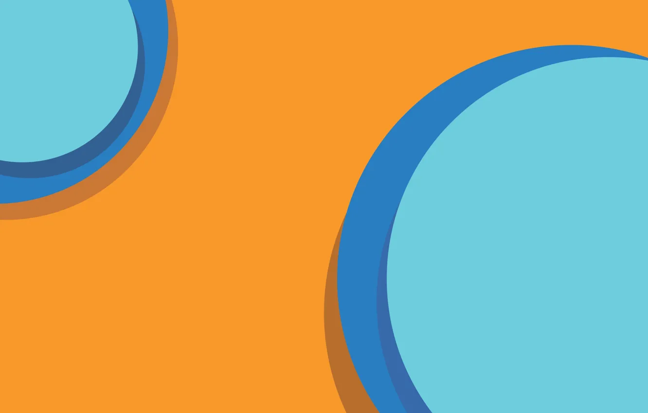 Фото обои круги, оранжевый, синий, абстракция, фон, голубой, текстура