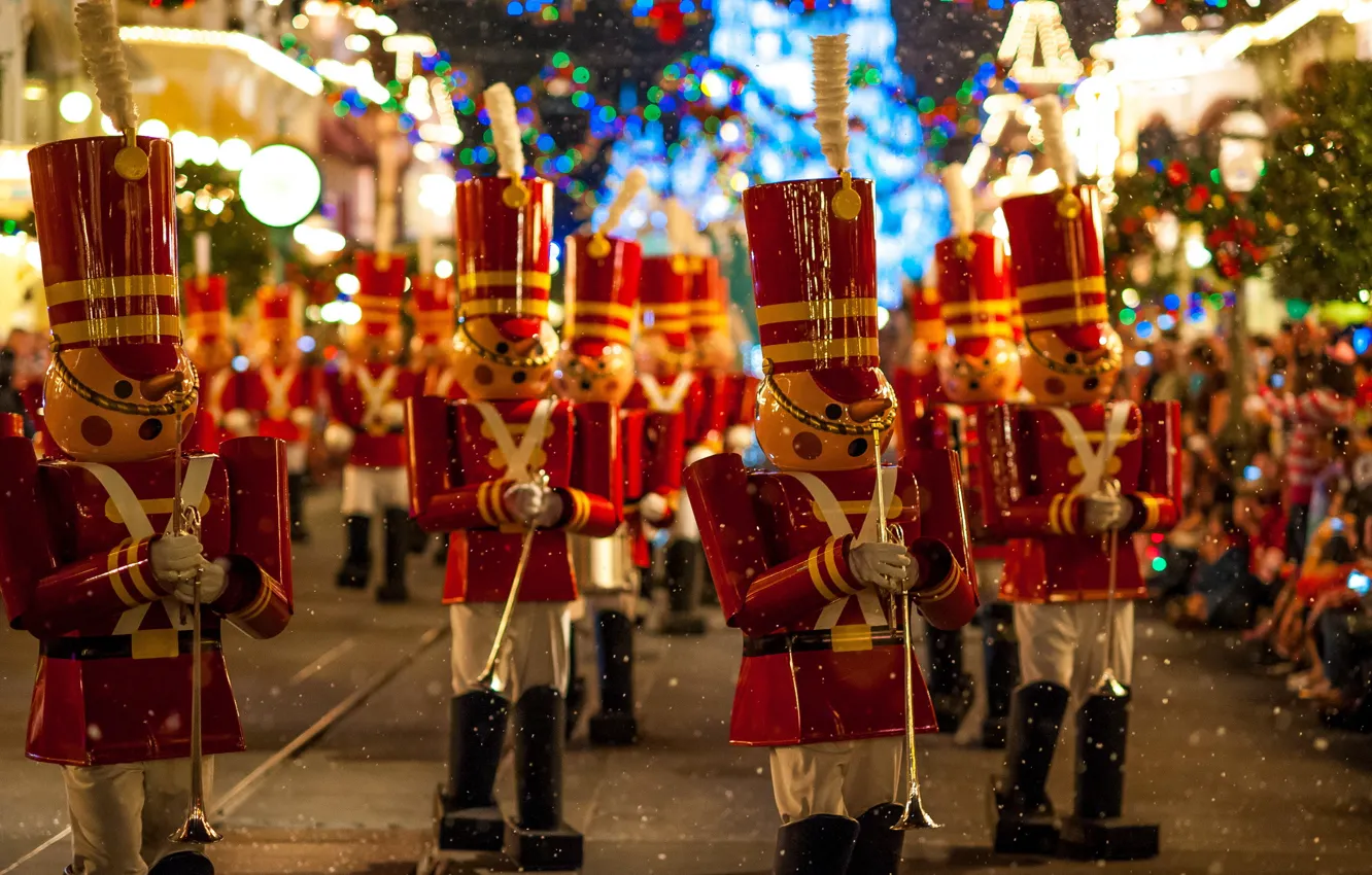 Фото обои world, disney, walt, Christmastime Parade