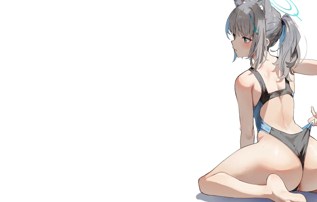 Фото обои kawaii, girl, sexy, ass, anime, swimsuit, butt, babe