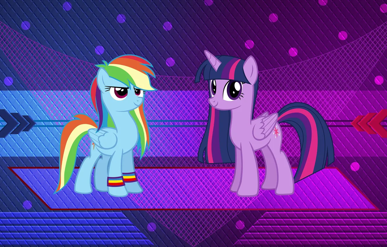 Фото обои фон, узор, пони, My Little Pony, подружки