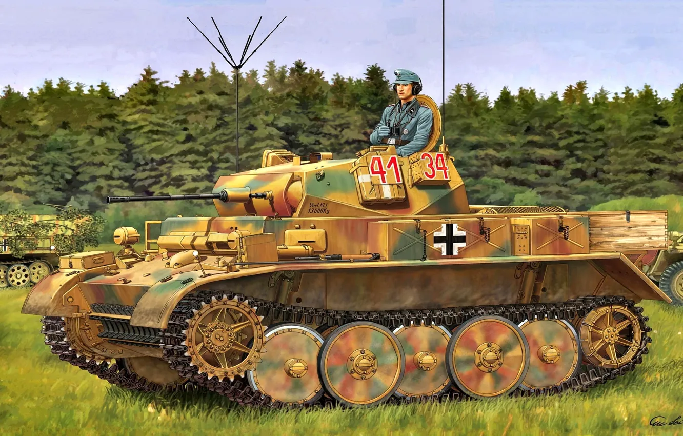 Фото обои легкий танк, разведывательный, панцерваффе, Luchs, Pz.II, Pz.Kpfw. II Ausf L