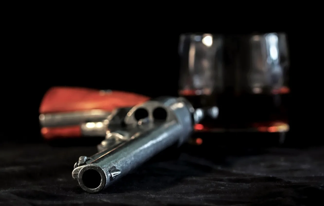 Фото обои оружие, фон, револьвер