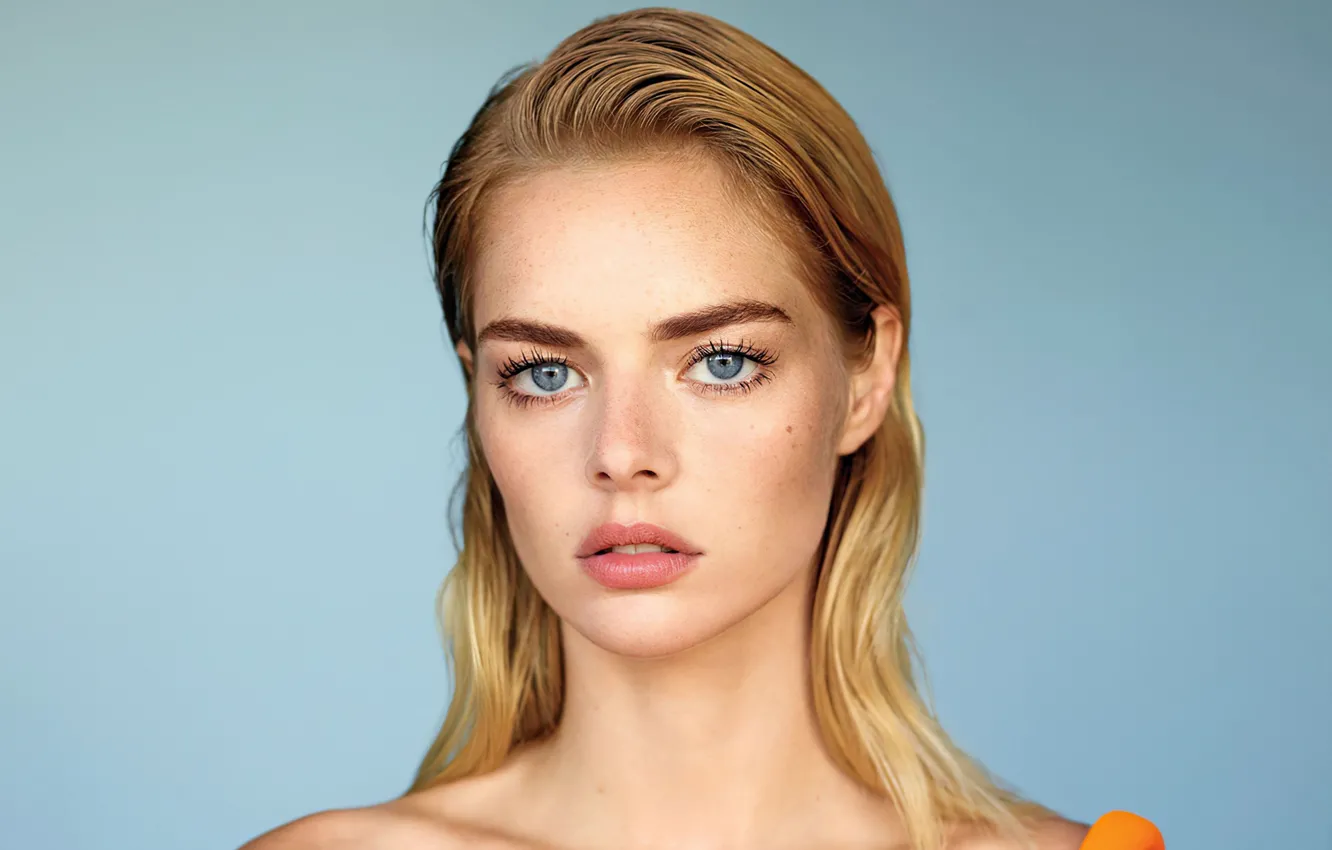 Фото обои взгляд, модель, портрет, макияж, актриса, Samara Weaving, Самара Уивинг