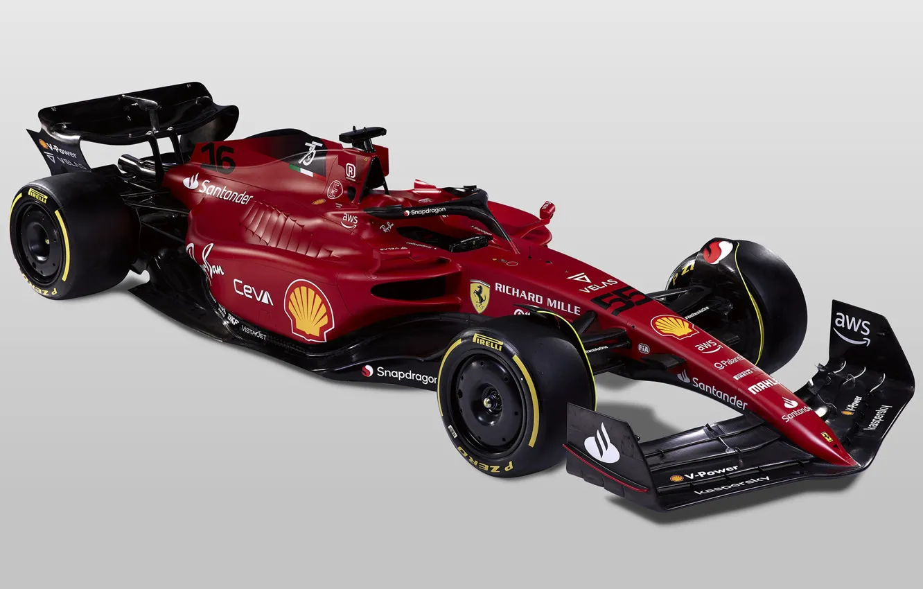 Фото обои Ferrari, экстерьер, гоночный болид, Formula One, 2022, F1-75