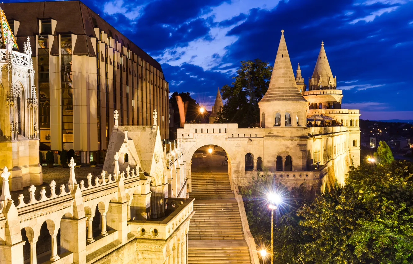 Фото обои город, замок, здания, Будапешт