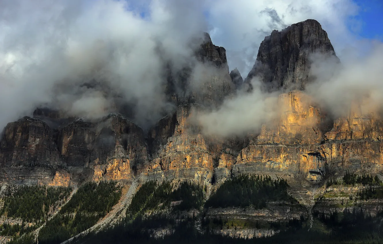 Фото обои Banff national park, rockies, Castle mountain