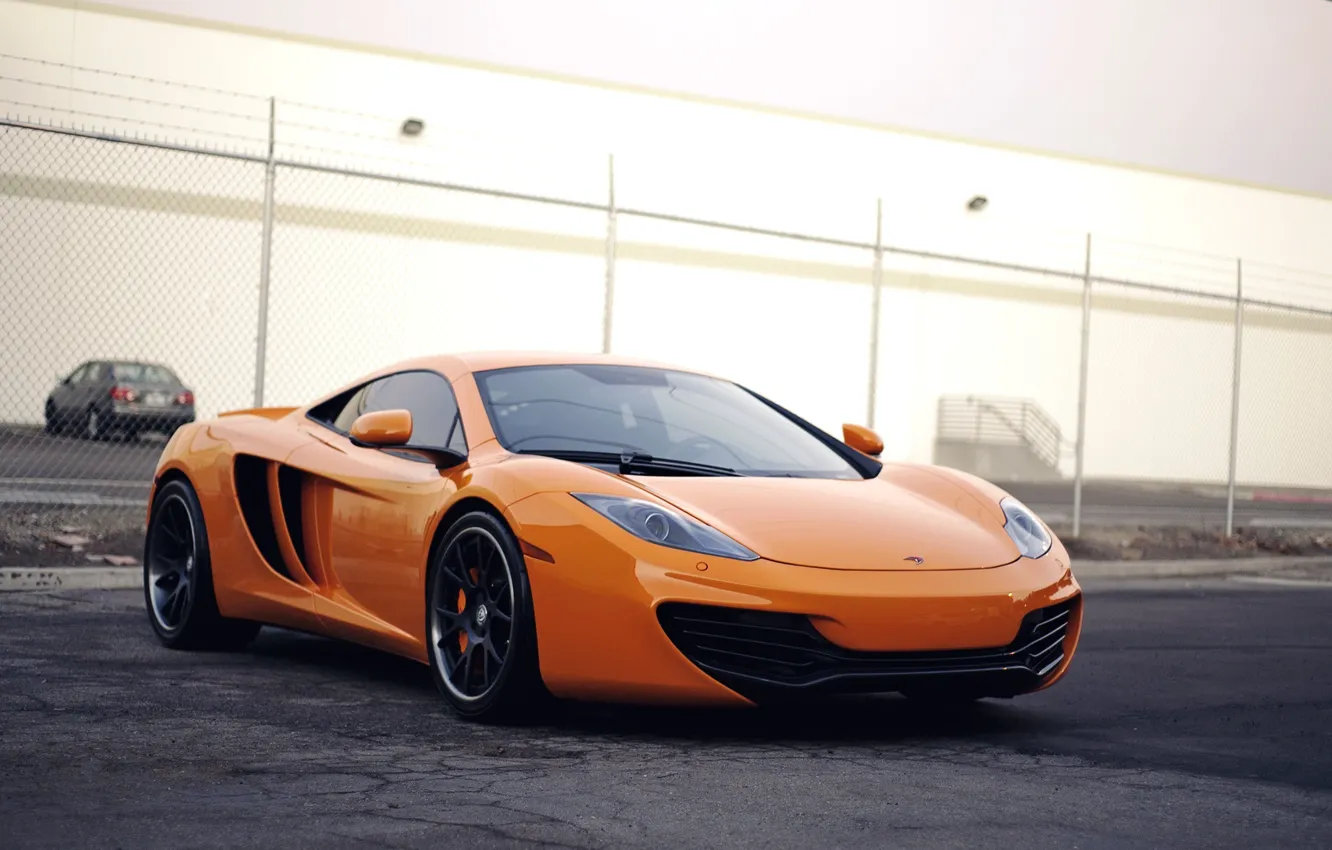 Фото обои McLaren, Машина, Оранжевый, Макларен, Orange, Car, Автомобиль, Beautiful