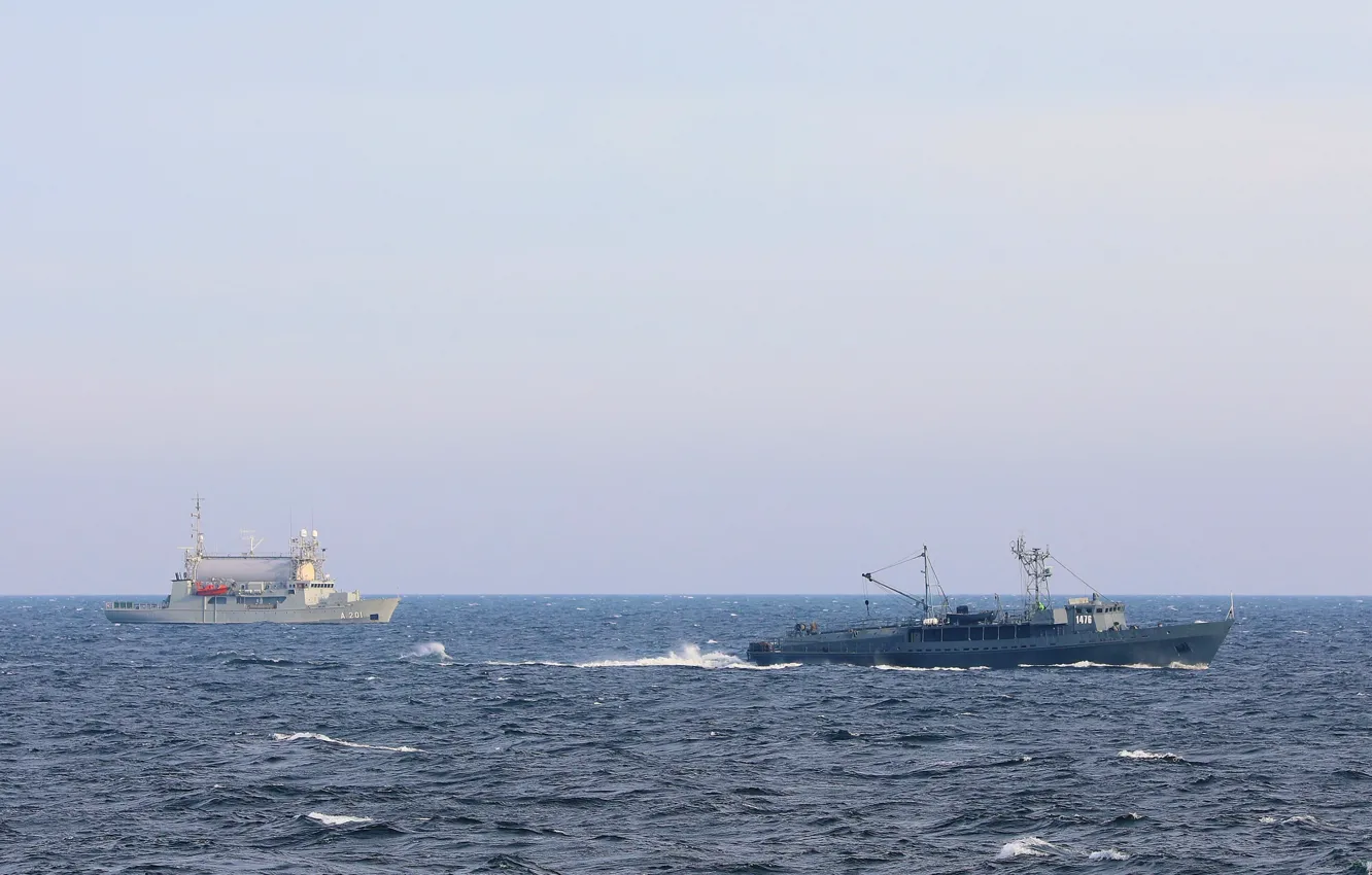 Фото обои море, корабли, разведчик, балтийское, торпедолов