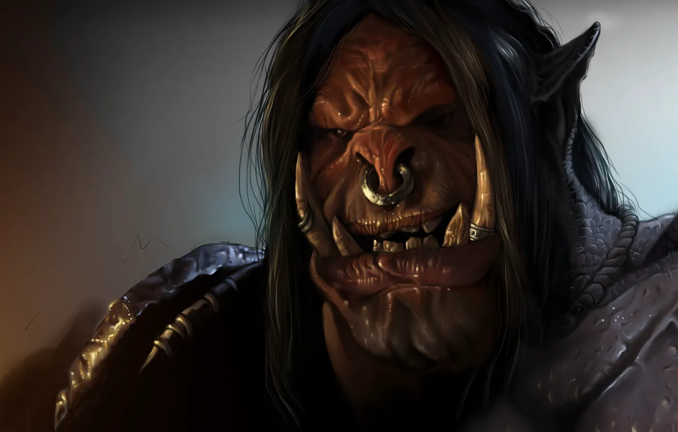 Фото обои world of warcraft, dlc, orc, Громмаш, warlords of draenor, Grommash Hellscream, Grommash