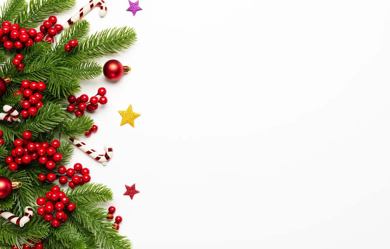Фото обои украшения, ягоды, Новый Год, Рождество, Christmas, New Year, decoration, xmas