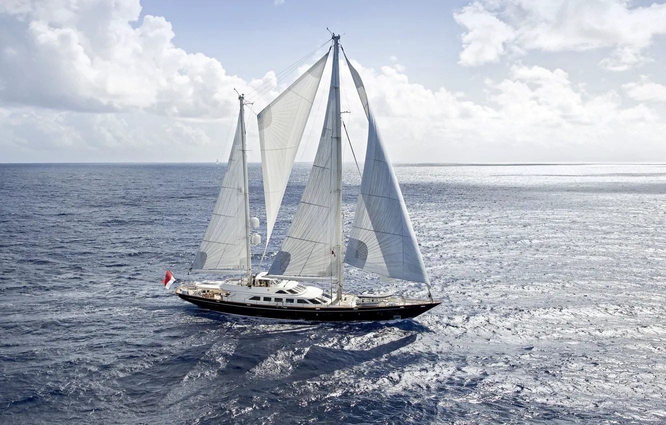 Фото обои море, паруса, суперяхта, яхта Эллен, ELLEN superyacht