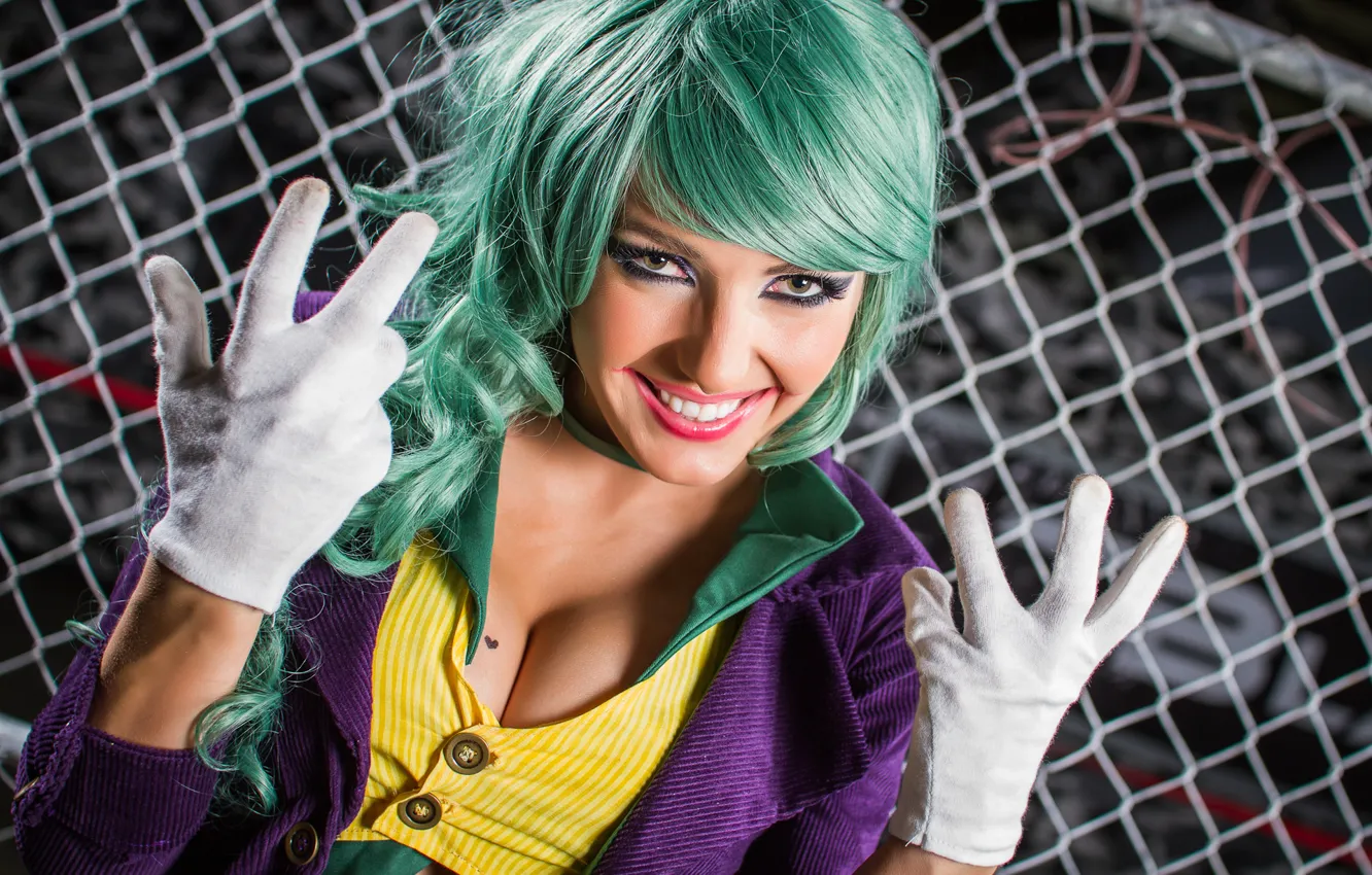 Фото обои Jessica Nigri, cosplay costume, joker girl