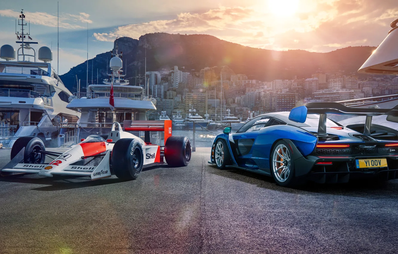 Фото обои McLaren, Monaco, 2018, Senna, Honda F1