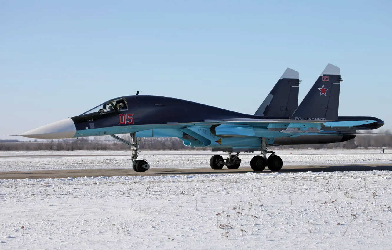 Фото обои бомбардировщик, самолёт, ВВС, защитник, авиа, Fullback, Су-34