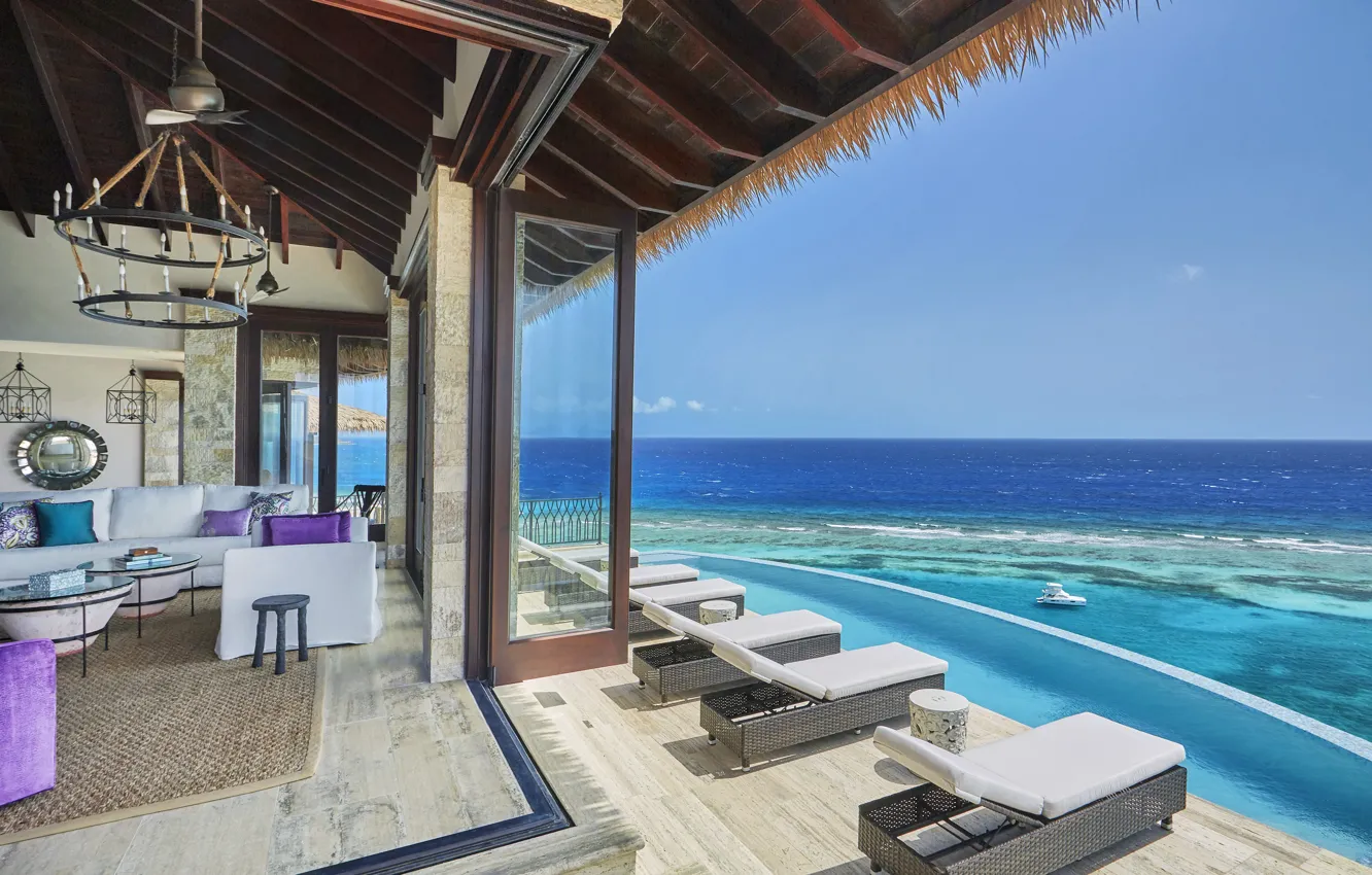 Фото обои вилла, интерьер, бассейн, терраса, Luxury Villa