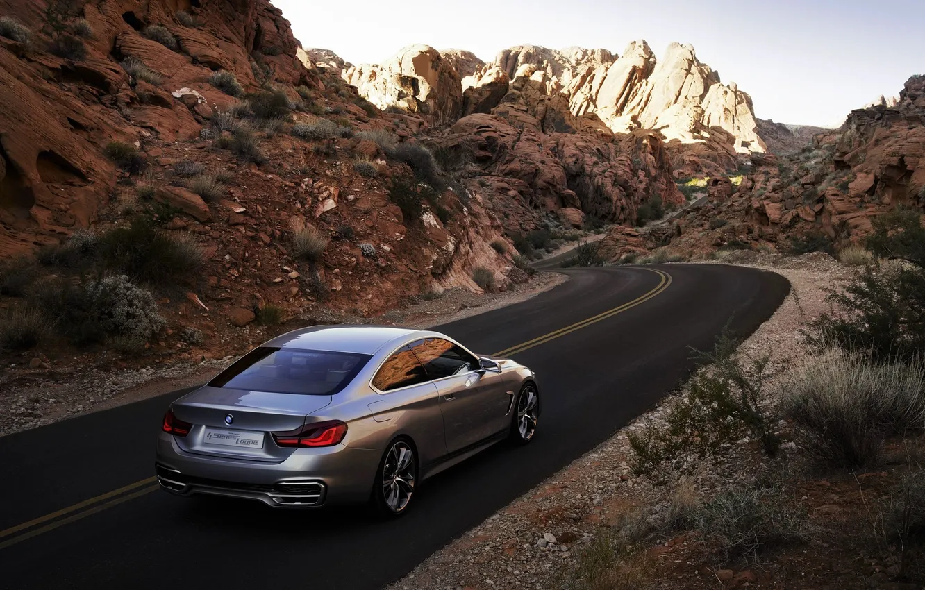 Фото обои дорога, Concept, бмв, BMW, концепт, автомобиль, Coupe, 4 Series