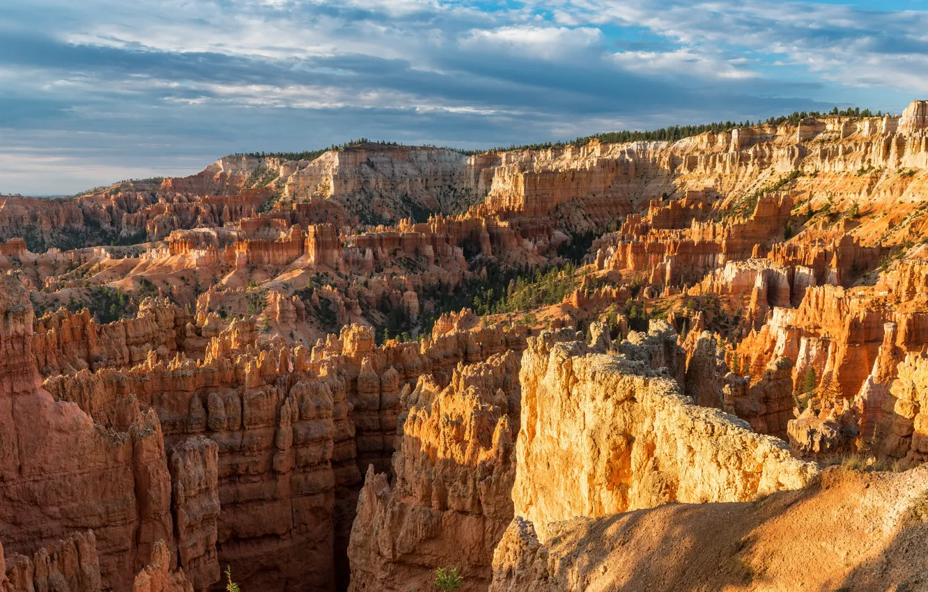 Фото обои небо, каньон, Bryce Canyon National Park