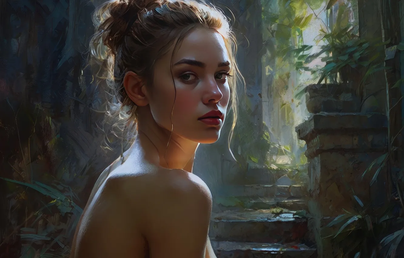 Фото обои girl, beautiful, sweet, AI Art
