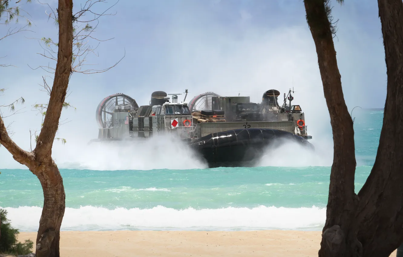 Фото обои море, пляж, брызги, берег, корабль, подушки, воздушный, высадка