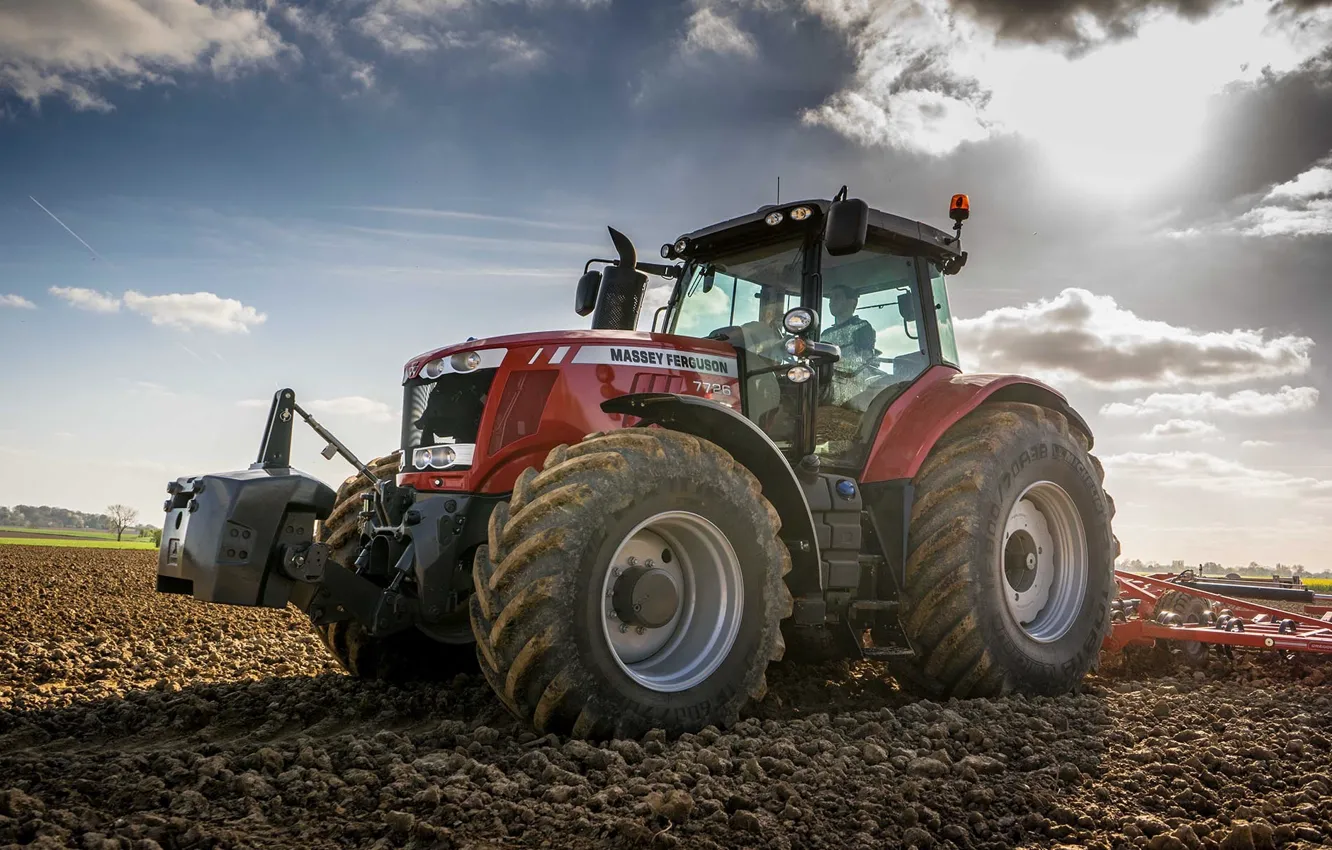 Фото обои wallpaper, tractor, farming, 7726, masseyferguson