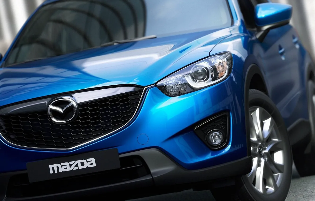 Фото обои синий, мазда, кроссовер, Mazda CX-5