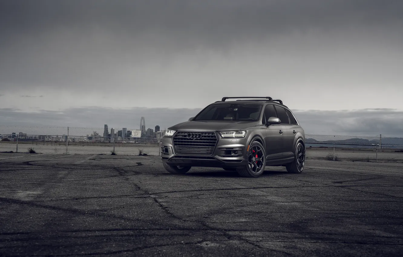 Фото обои audi, grey, luxury, 22 wheels