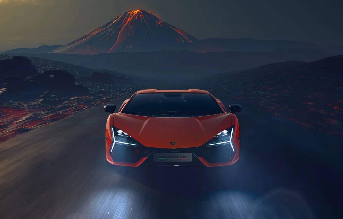 Фото обои свет, фары, Lamborghini, вулкан, ламбо, supercar, vulcan, Revuelto