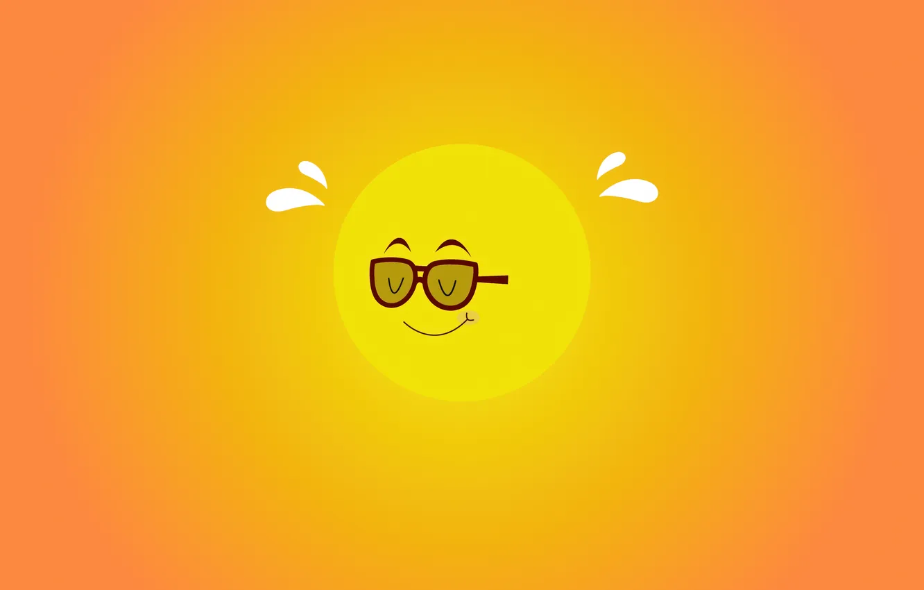 Фото обои Sun, Minimal, Summer, Happy, Minimalist, Sunglasses, Summer Sun, Orange aesthetic