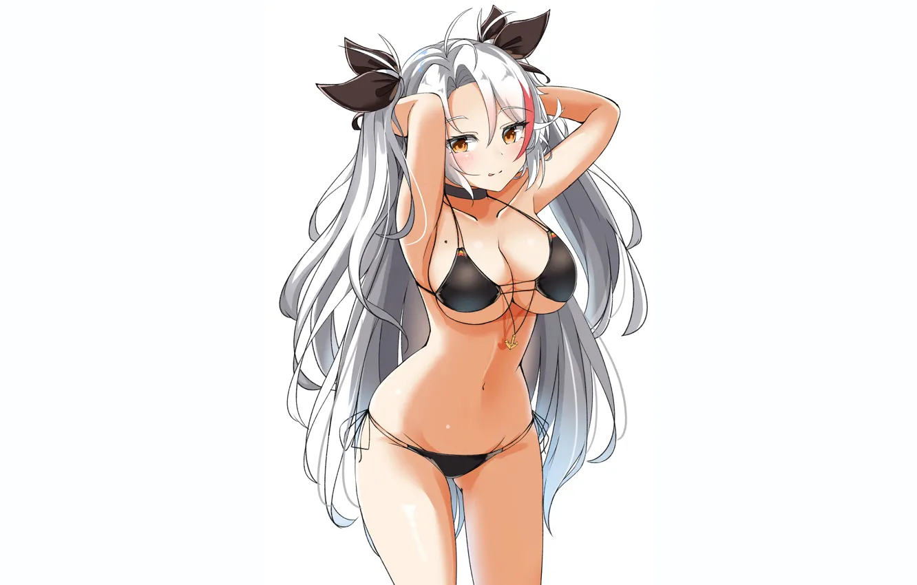 Фото обои girl, sexy, cleavage, long hair, boobs, anime, beautiful, pretty