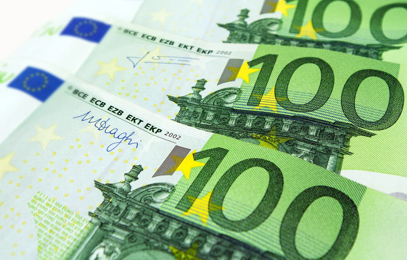 Фото обои валюта, банкнота, 100 евро, 100 euro