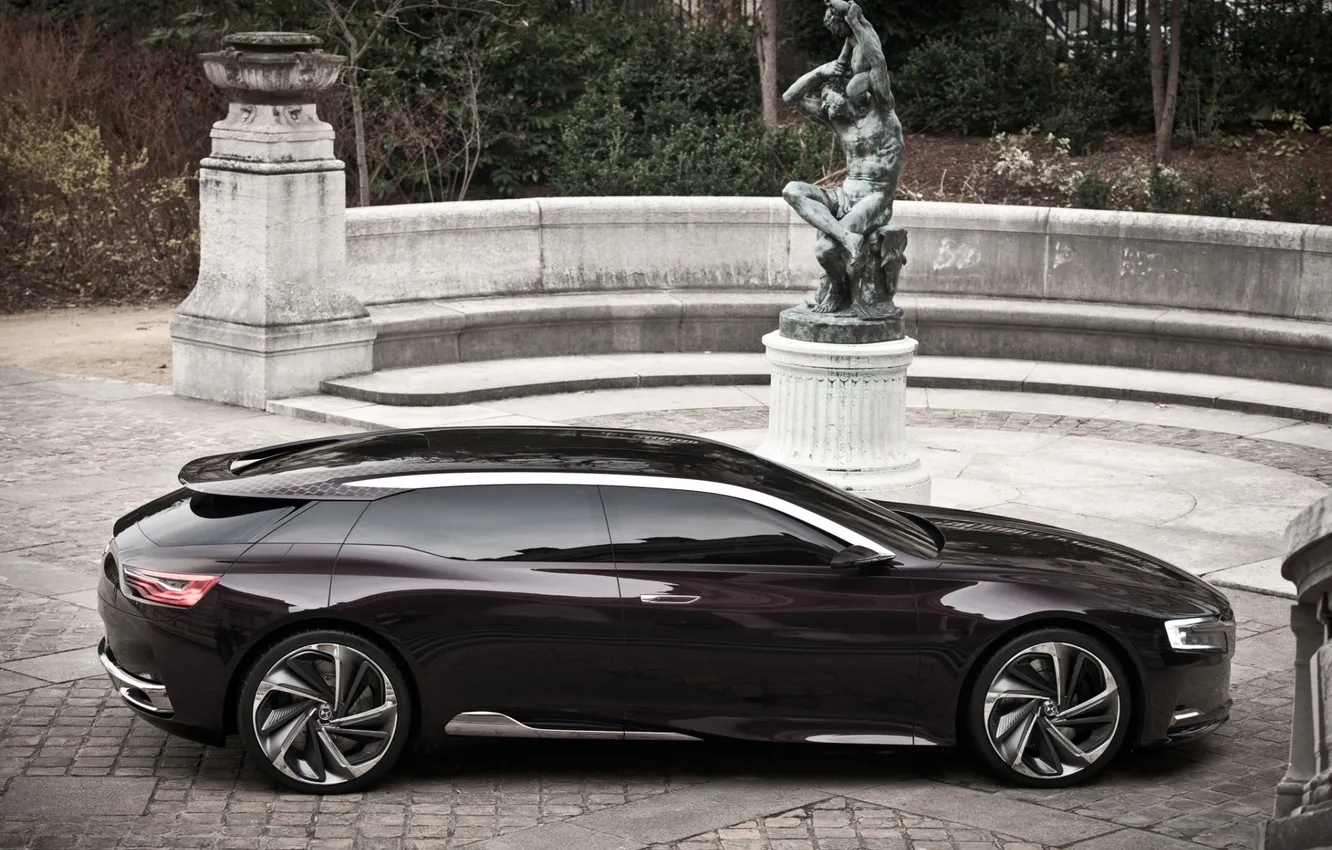 Фото обои Concept, Citroën, концепт, статуя, вид сбоку, ситроен, номер 9, Numéro 9