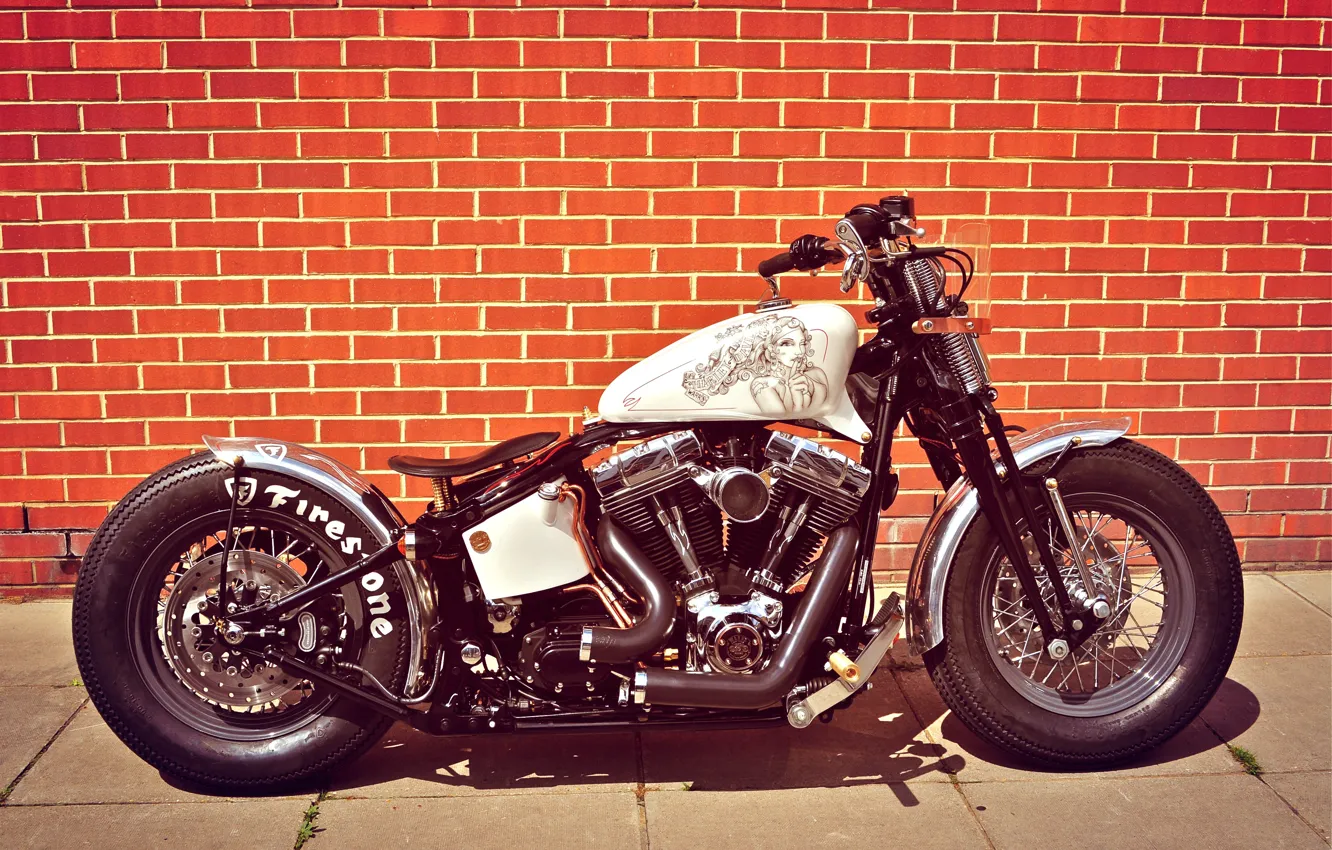 Фото обои Harley-Davidson, Custom, Motorbike, Bobber