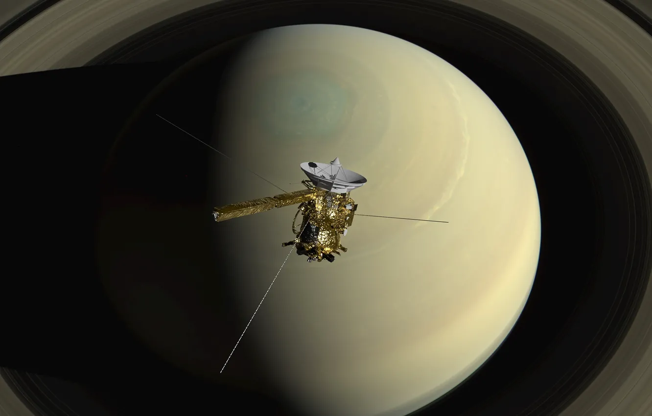 Фото обои космос, планета, Saturn, Cassini