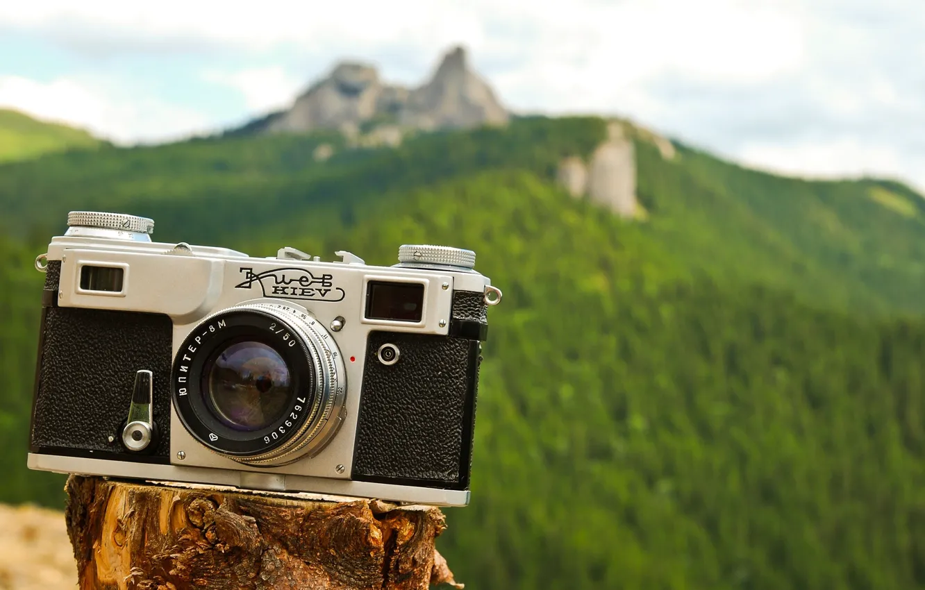 Фото обои зелень, природа, фон, скалы, холмы, обои, камера, фотоаппарат