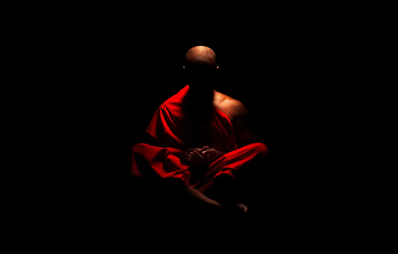 Фото обои медитация, монах, monk, буддизм