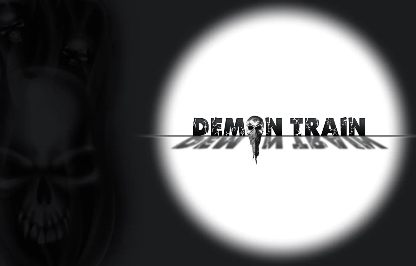 Фото обои demon, skull, train