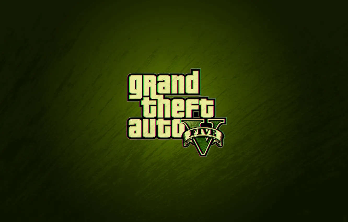 Фото обои надпись, минимализм, текстура, логотип, грязь, зеленая, grand theft auto V