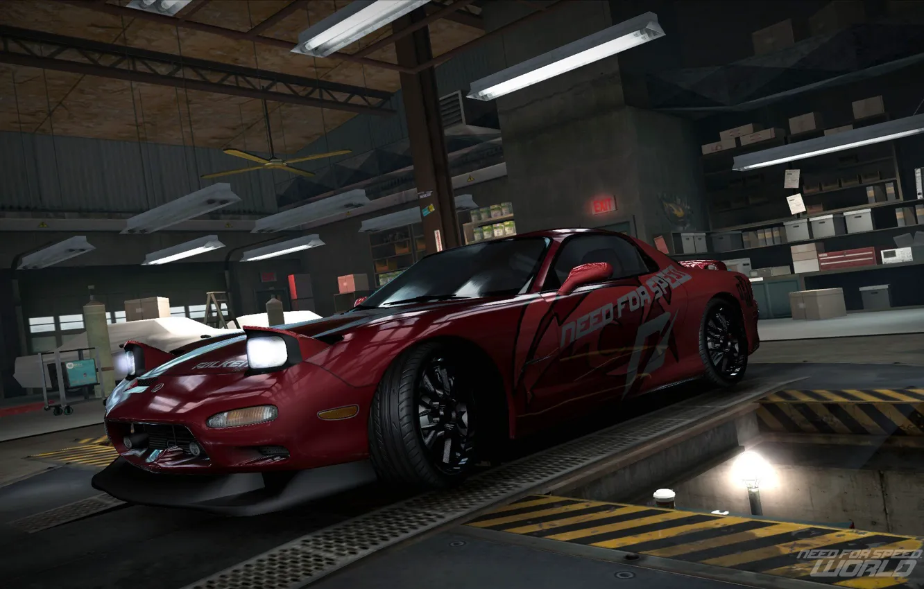 Фото обои тюнинг, гараж, mazda rx7, Need for Speed world
