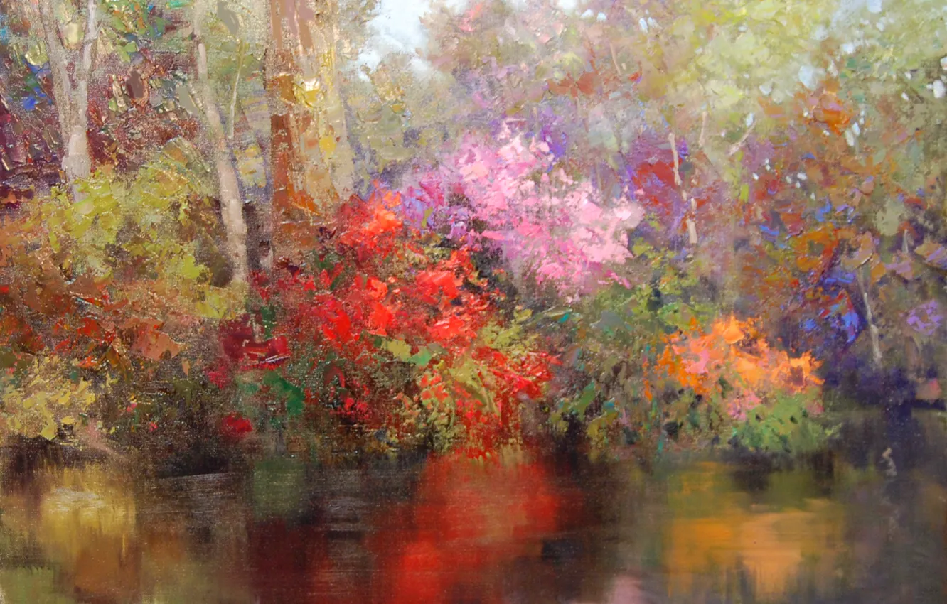 Фото обои арт, Sean Wallis, Along The Lake