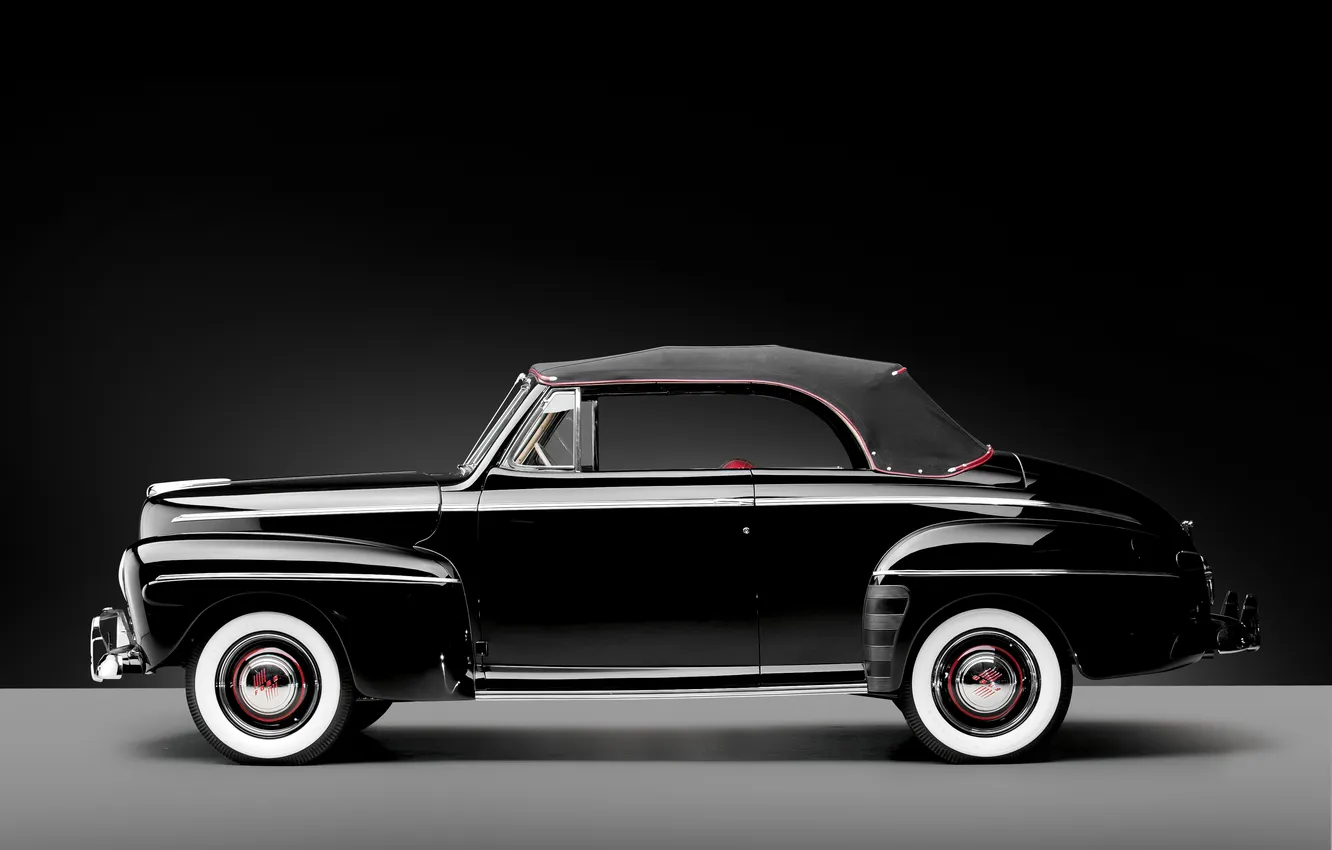 Фото обои Coupe, ретро автомобили, Convertible, 1946, retro cars, Ford V8 Super Deluxe